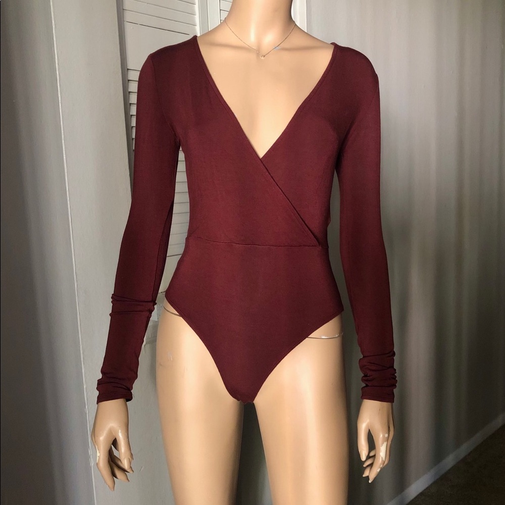 Sexy Maroon Color Bodysuit
